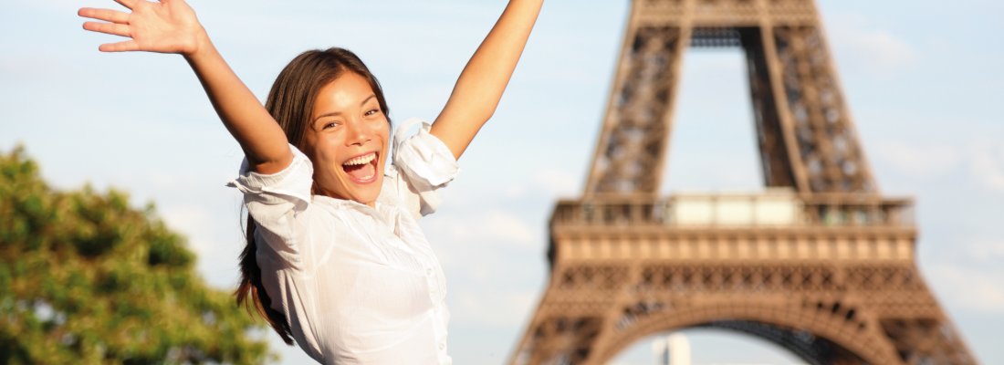 Am Eiffelturm in Paris