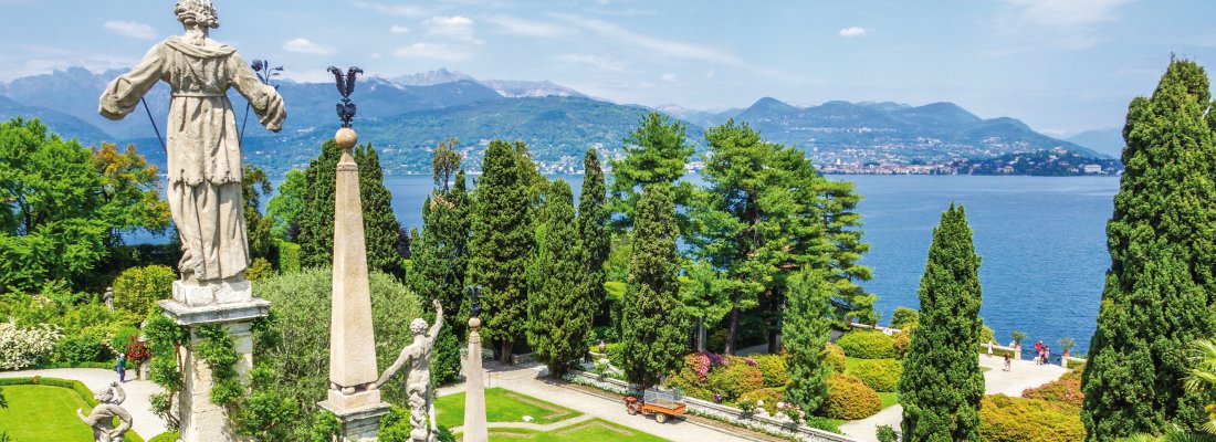 Blick von der Isola Bella auf den Lago Maggiore