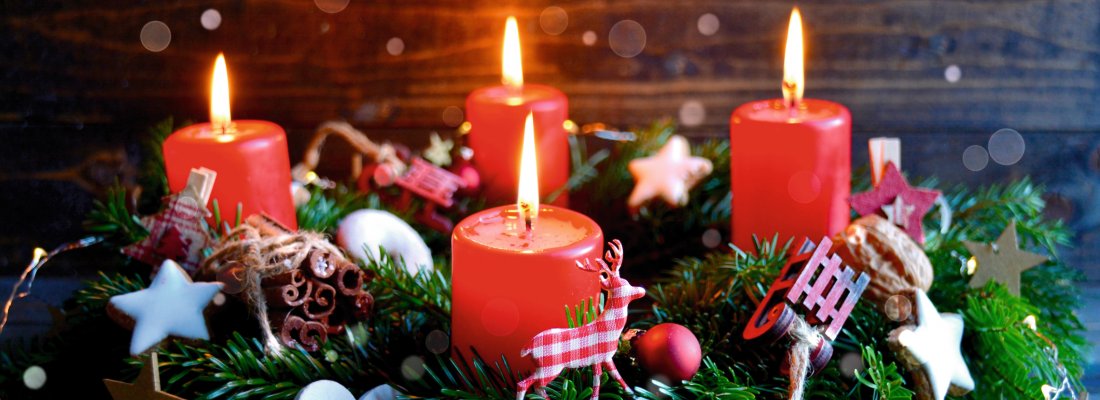Adventskranz - Weihnachtsstimmung - vierter Advent