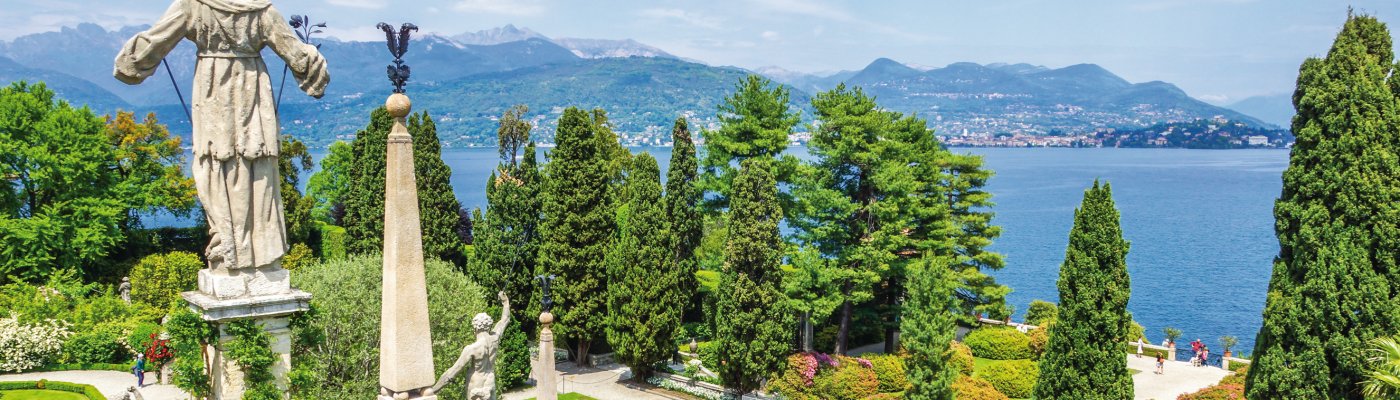 Lago Maggiore ab Fürth Blick von der Isola Bella auf den Lago Maggiore