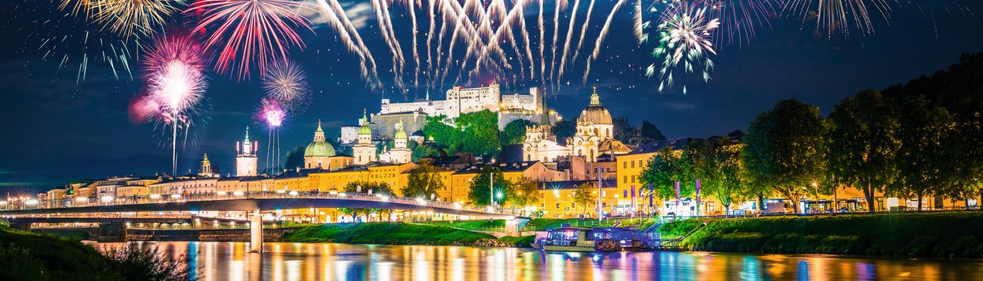 Feuerwerk über der Festung Hohensalzburg