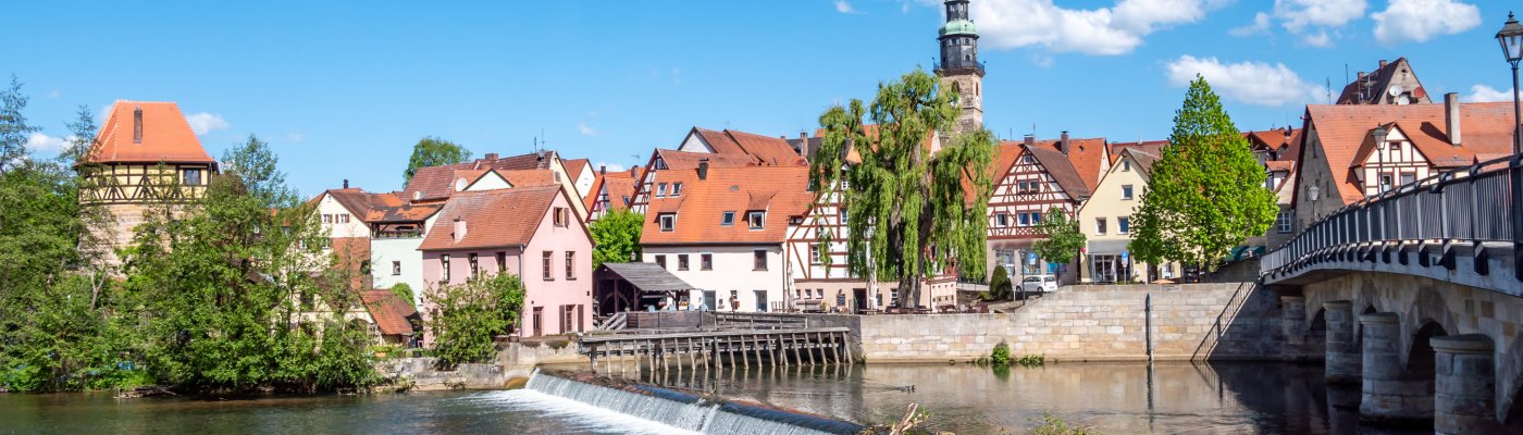 Tagesfahrten ab Lauf an der Pegnitz Blick zur Altstadt von Lauf an der Pegnitz