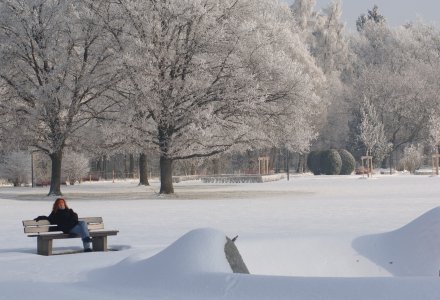 Winterlicher Kurpark Bad Füssing © Kur & GästeService Bad Füssing/Joerg Schlegel