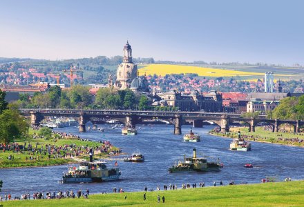 Dampferparade der Sächsischen Dampfschiffahrt © DMG/Dittrich