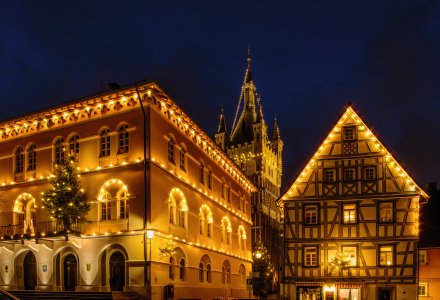 Bad Wimpfen mit Weihnachtsbeleuchtung © Eberhard - stock.adobe.com