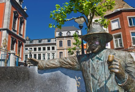 Statue von Georges Simenon in Lüttich © WBT - J.P.Remy